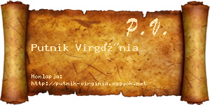 Putnik Virgínia névjegykártya